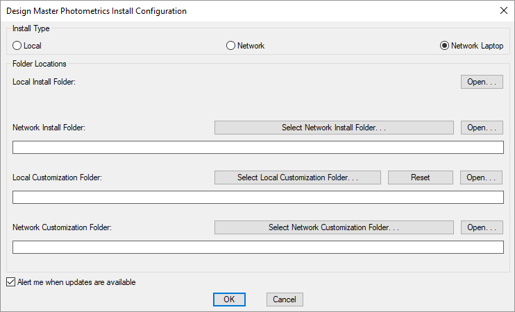 Help design master install configuration dialog box laptop