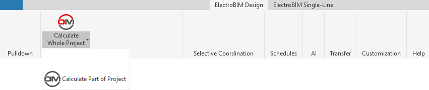 Ribbon calculate part of project